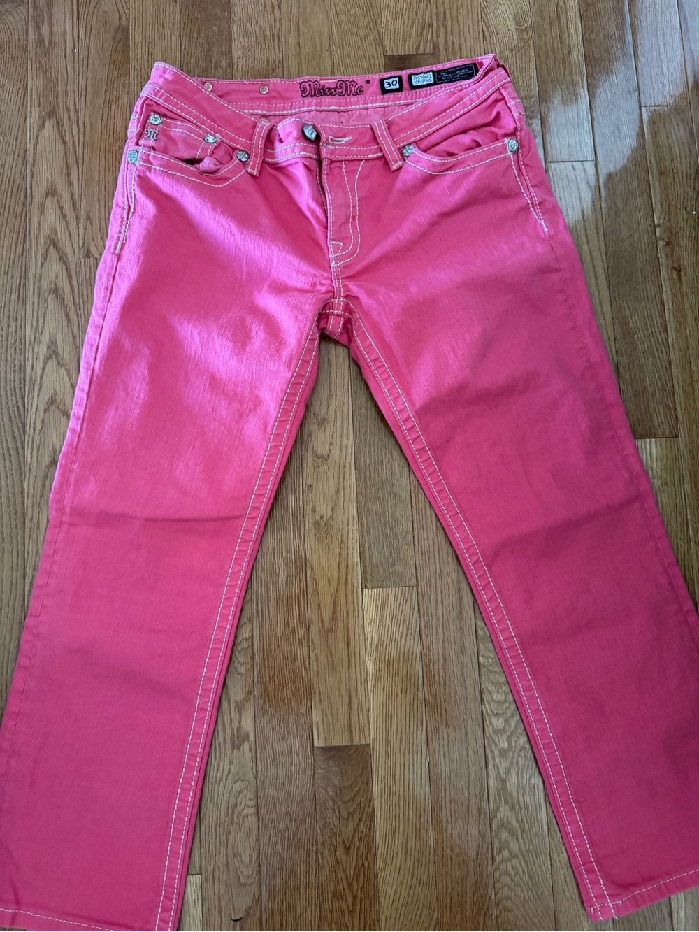 Miss Me Women's Hot Pink Straight Leg Jeans